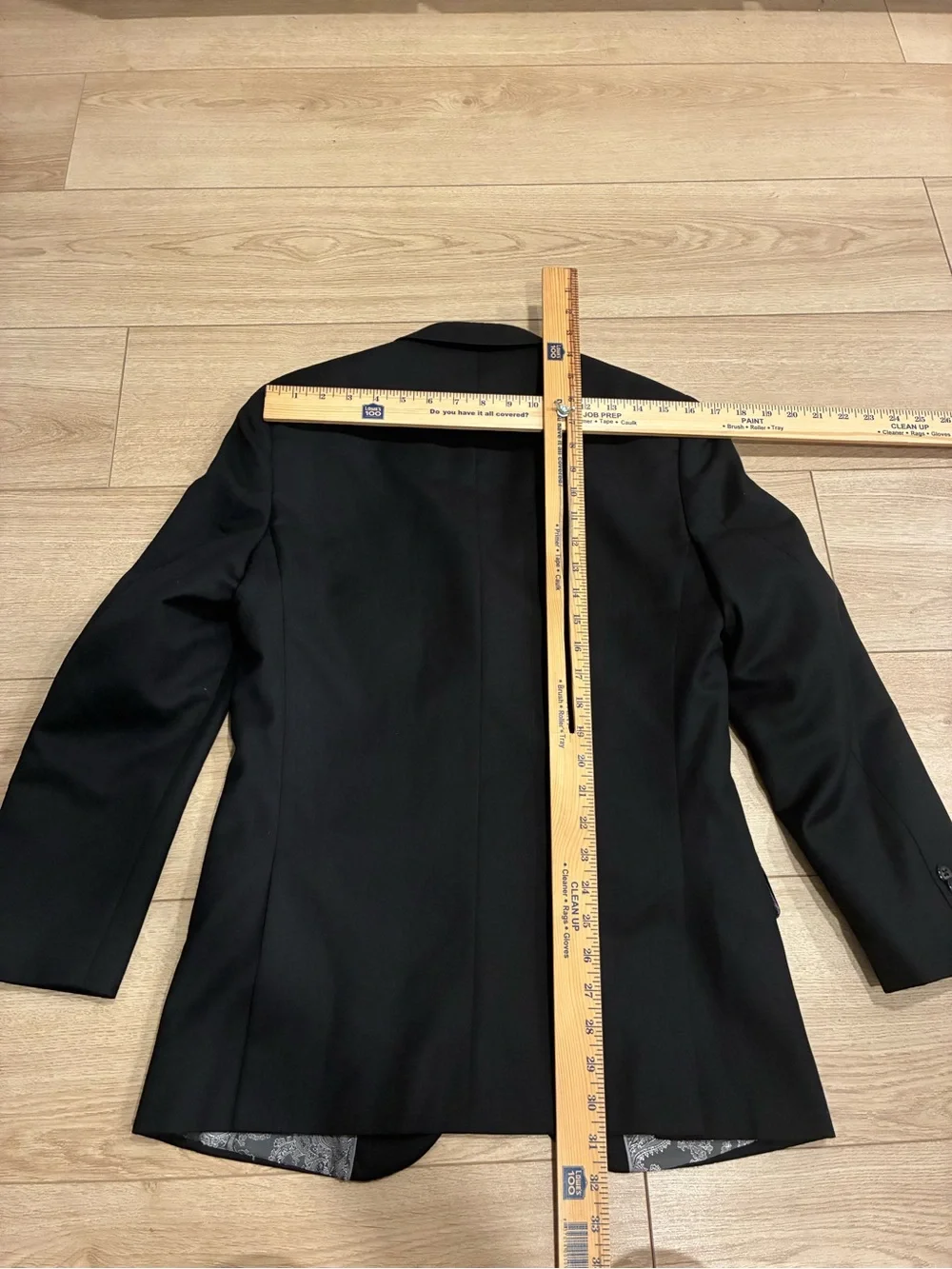 Tavio Men’s Two Button Black Two Piece Suit Size 36S/28x29